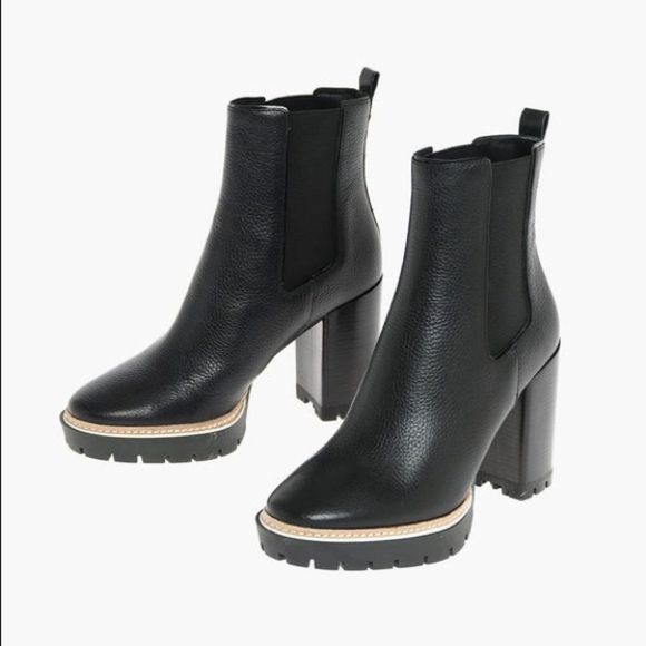 Tory Burch Shoes - TORY BURCH TEXTURED LEATHER MILLER CHELSEA ANKLE BOOTS Size 10 Black